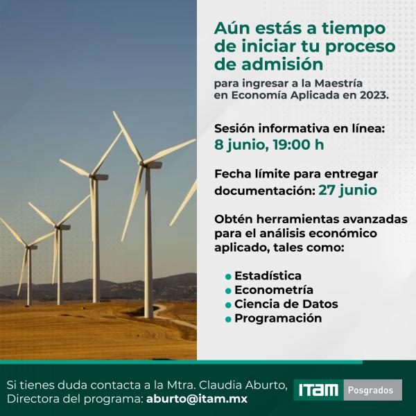 Sesión informativa de la Maestría en Economía Aplicada